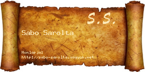 Sabo Sarolta névjegykártya